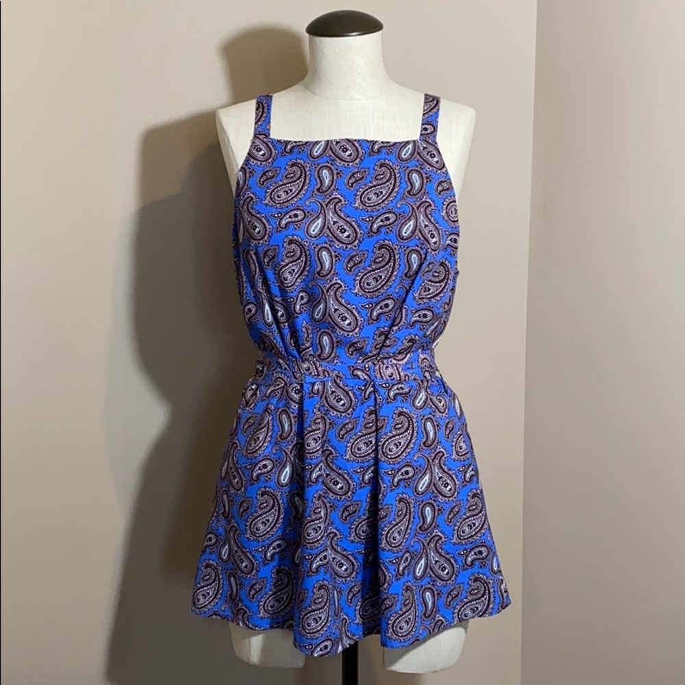 Blue paisley blouse